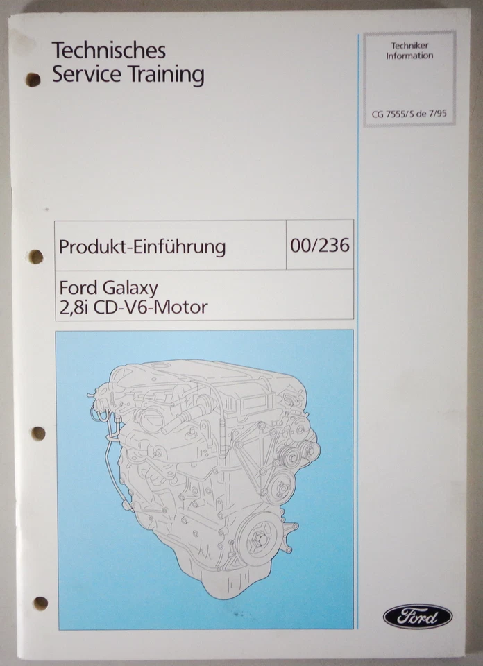 Información Técnica Entrenamiento Producto Entrada Ford Galaxy 2,8i CD V6 Motor - Imagen 1 de 1