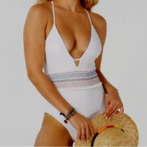 ✨Nwot~Bar III Rainbow Stripe One Piece Swimsuit✨ - Picture 1 of 3