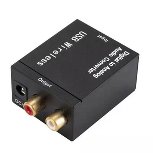 Adaptador convertidor de audio óptico coaxial Toslink digital a analógico RCA L/R G P7V3 - Imagen 1 de 11
