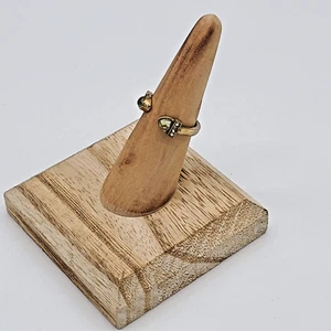 7 bezaubernde Schwestern Ring "aufgeladen" irisierender gelber Stein & Kristall offenes Ende 7 - Bild 1 von 10