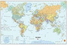 WallPops WPE99074 World Dry Erase Map, Multicolor