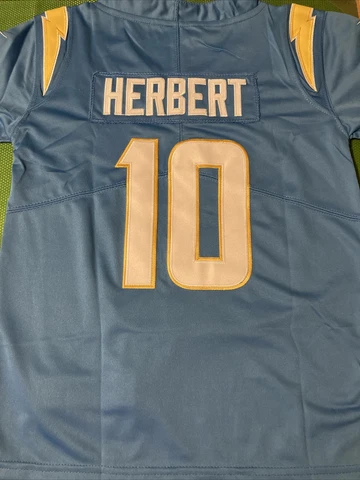 Youth jersey Los Angeles Chargers #10 Justin Herbert Size S Color Light Blue Cover