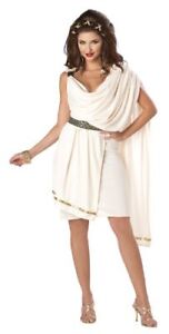 Classic Toga Party Woman Greek Roman Fancy Dress Up Halloween Adult Costume