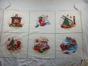 Night Before Christmas  6 Squares  Sewing Panel Pattern New Cut & Sew - Picture 1 of 9