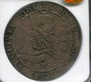 1651 CR Germany Taler | Saxony | Dav-7612 | World Coin | Gold WINGS - Picture 1 of 6