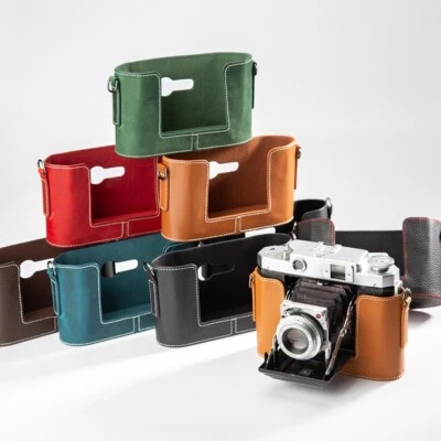 Funda bolsa media cámara hecha a mano de cuero genuino para Mamiya Six 6 Foto 1 de 4