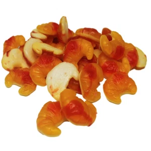 Fruchtgummi Croissants mit Erdbeer Sahne Füllung und Schaumboden 300g - Picture 1 of 1