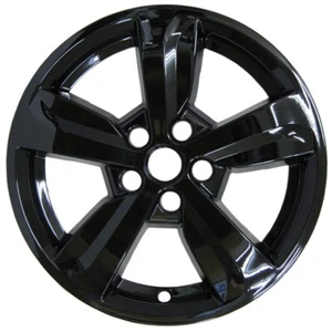 GLOSS BLACK WHEEL SKIN SET 17 in FOR 2021-2022 KIA SORENTO - Picture 1 of 8