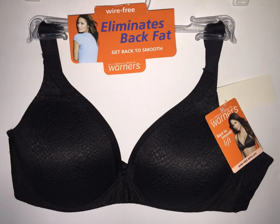 Sujetador Warner's sin cables con elevación de golpes espalda suavizante acolchado contorno de inmersión 1375 Foto 1 de 4