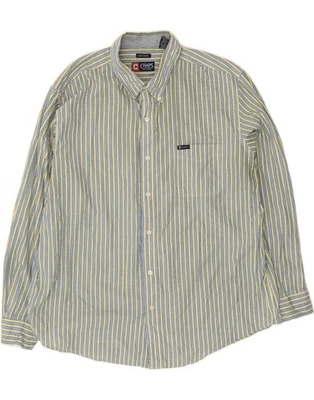 CHAPS Mens Shirt 2XL Blue Striped Cotton BW01 - Image 1 of 3
