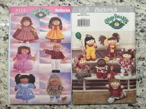 2 Vintage Butterick Cabbage Patch Kids Doll Clothes Patterns #5115 & #3720 NEW - Picture 1 of 2