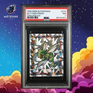 Carte Pokemon SCYTHER / INSECATEUR S19 PSA 7 Sticker Prism Cracked Ice Merlin - Picture 1 of 2