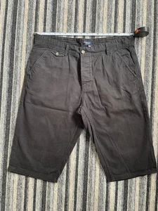 Mens Kangol Black Tailored Shorts. 36W. - Imagen 1 de 4