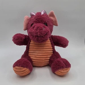 Russ Drache Plüschtier weinrot Stofftier Spielzeug 10 Zoll Cord rot orange Flügel - Bild 1 von 10