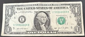 2021 Richmond $1 Bill Quad Solid Devil 6666’s Double 99’s Solid Fancy Numbers - Picture 1 of 2