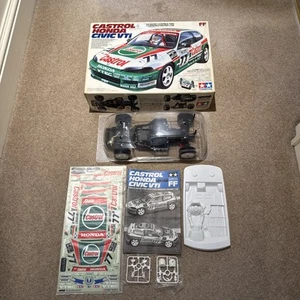 NEW Vintage Tamiya FF01 Castrol Honda Civic VTI NEW BUILD 58127 1/10 Scale RARE - Picture 1 of 19