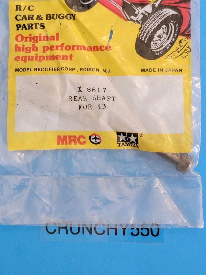 Vintage Tamiya MRC X 8617 X8617 Rear Shaft for 43 Grasshopper Lunchbox
