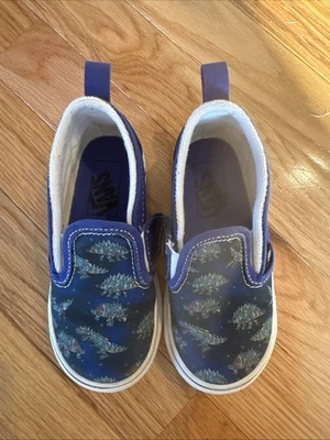 Zapato Vans Talla 8 Niños Azul Dinosaurios  Foto 1 de 4