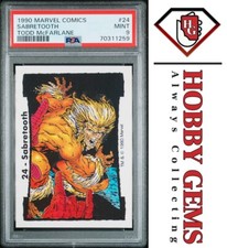 SPIDER-MAN SABRETOOTH PSA 9 1990 Marvel Comic Images Todd McFarlane #24