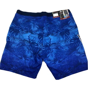 Neu mit Etikett Herren Zeroxposure Gr. XL Extra Large Badehose blau Palm Leave Bn1 - Bild 1 von 9