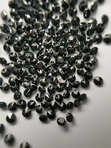 Lose schwarze Diamanten runde Teile 10 Größe 1,40 mm Schmuck Stein - Bild 1 von 8