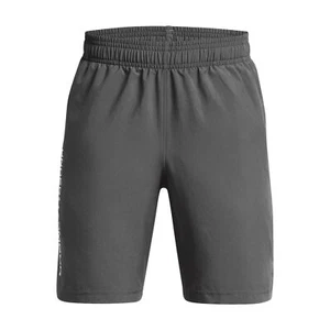 Under Armour Boys Woven Wordmark Shorts , (025) Castlerock / / White , Small - Picture 1 of 1