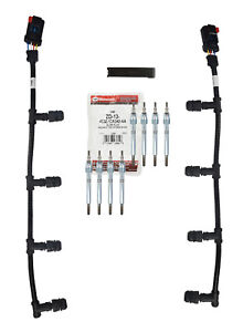 Glow Plug Harness + Motorcraft ZD-13 Glow Plugs for 03-04 6.0L Powerstroke