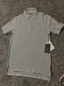 Tasc Polo Shirt Men's Medium Striped Casual Performance Bamboo - Picture 1 of 12