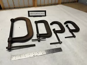 Lot Of 4 Vintage C Clamps Armstrong Tool Various Sizes # 408 406 403s 403 GREAT! - Picture 1 of 14
