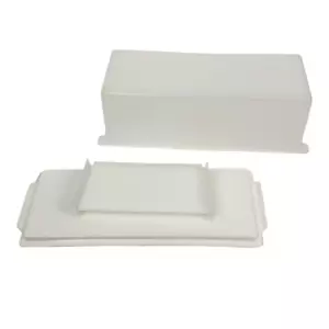 Tupperware Cheese Butter Keeper Set 2 Pezzi Vintage 518-1 con Coperchio Bianco Trasparente - Foto 1 di 5