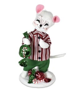 Annalee "CHRISTMAS CANDY BOY MOUSE" 6" BOY Christmas 2021 #611721 - Picture 1 of 1