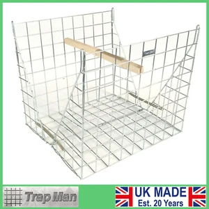 FLAT PACKED CLAM LARSEN TRAP CAGE Magpie Trap zinc plated UK made The TrapMan - Picture 1 of 8
