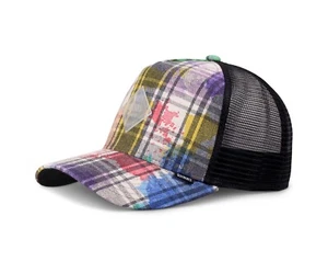 DJINNS Dirty Check Trucker Cap - Mesh Hat Mütze Kappe Meshcap Basecap Caps Cappy - Picture 1 of 3