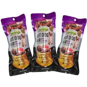 Jerhigh hot dog bar beef flovor complete balance dog food with iron&fiber 3x150g - Picture 1 of 6