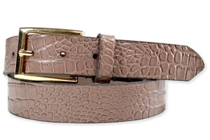 Brooks Brothers Herren Pilz Braun Echtleder Krokodil Prägung, 40W 7378-6 - Bild 1 von 2