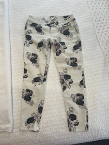American Eagle Jeans Jeggins 6 Flower Design Super Stretch Mint AE Soft - Picture 1 of 8