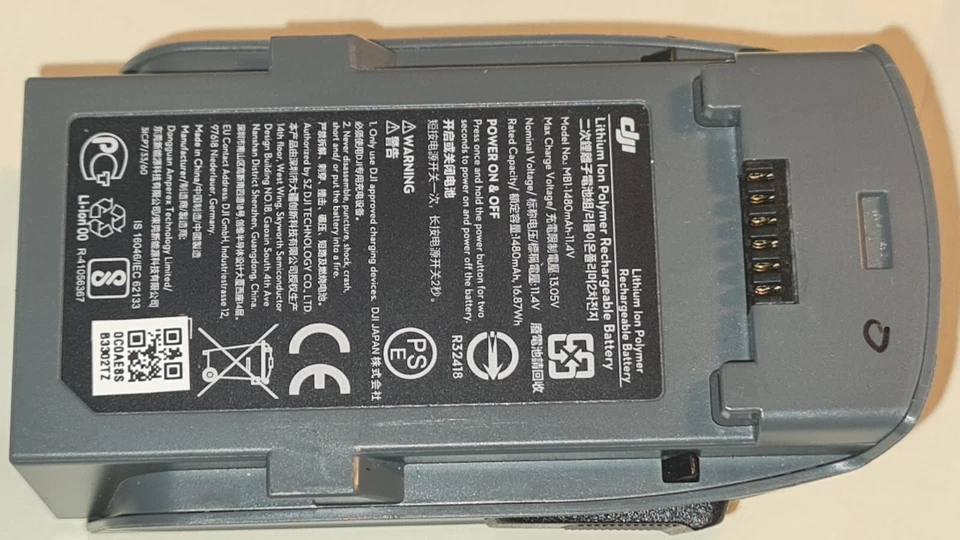 DJi Spark Genuine Lithium ion Polymer 3s Battery 30 Charge MB1-1480MaH 13.5V - Image 1 of 4