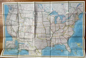 VTG USA United States Photomosaic National Geographic Map Portrait July 1976 - Picture 1 of 11
