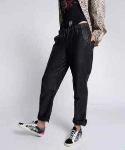 NEW One Teaspoon Leather Shabbies Pant in Black size S #P2588 - Picture 1 of 9