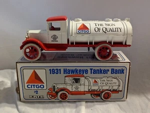 Ertl "1931 Hawkeye" Citgo "The Sign of Quality" Tanker Truck,Locking Bank w/ Key - Picture 1 of 12