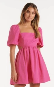Forwver NEW Cutout Fuscia Pink MINI Dress Size 12 NWT - Picture 1 of 9