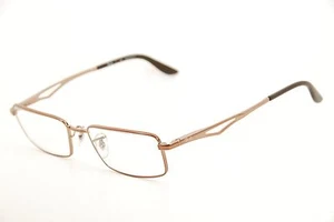 New Authentic Ray Ban RB 6162 2531 Brown 53mm Rectangular Frames Eyeglasses RX - Picture 1 of 7