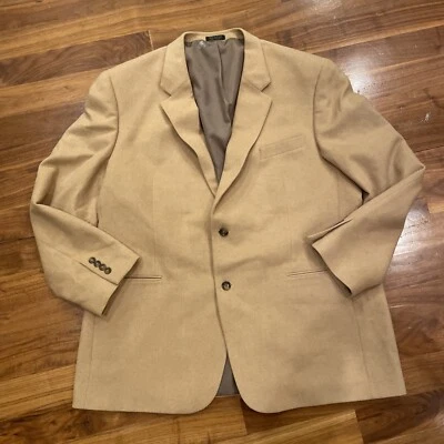Chaqueta Blazer Botany 500 Beige Para Hombre Bronceado 100% Cabello Camel Abrigo Deportivo. Pit de 27 pulgadas. Foto 1 de 4