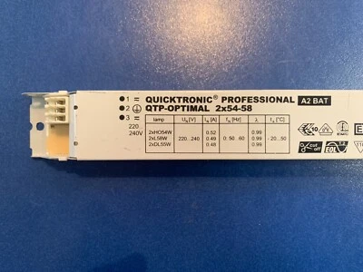 OSRAM Ballasta Quicktronic Intelligente Ot 2x54-58W per Tubi Fluorescenti - Immagine 1 di 3