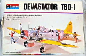 1/48 SCALE MONOGRAM DOUGLAS TBD-1 DEVASTATOR WW II BOMBER PLASTIC MODEL KIT - Picture 1 of 7