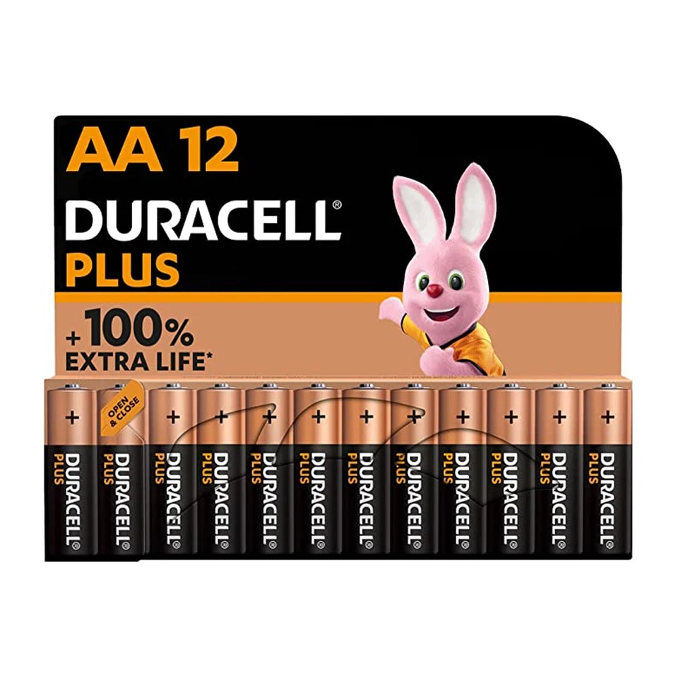 Blister 12 batterie pile alcaline Duracell PLUS POWER stilo AA MN1500 LR06 - Imagen 1 de 1