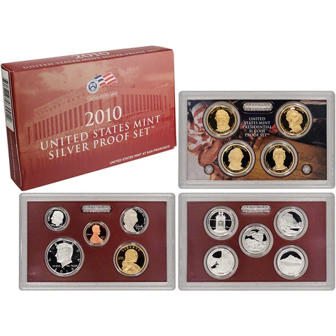2010 S US Mint Silver Proof Set in OGP Cover