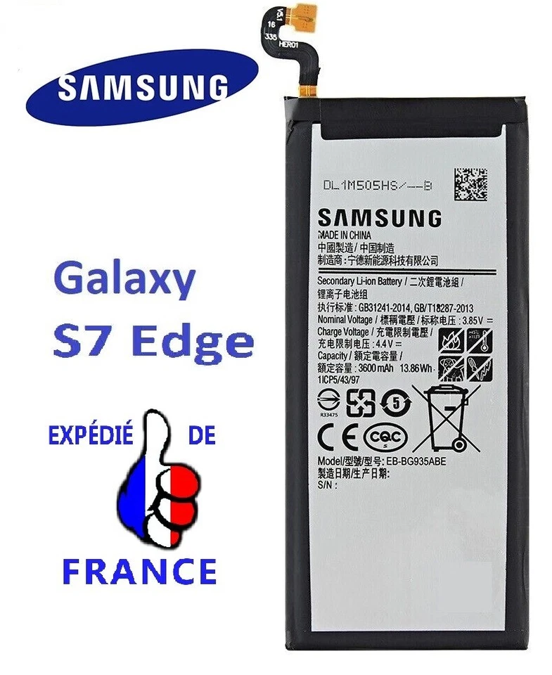 Originale Batterie Samsung Galaxy S7 Edge EB-BG935ABE/ABA (G935F/G935J/G935V) - Photo 1/1
