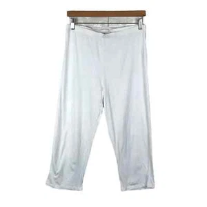 Laurence Tavernier Crop Lounge Pj Pants Size Medium Cotton Modal White - Picture 1 of 9