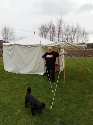 Tienda Pabellón Medieval Funcional Impermeable 4 M Recreación Camping Evento Tienda Foto 1 de 4